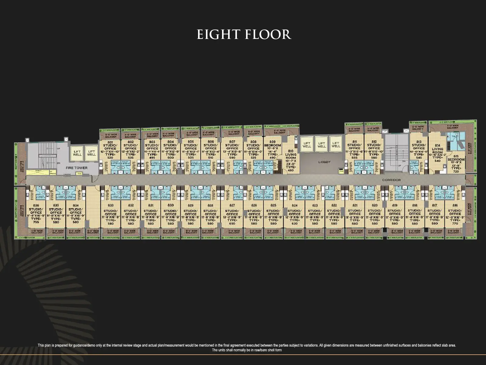 Dasnac Arc eighth floor plan