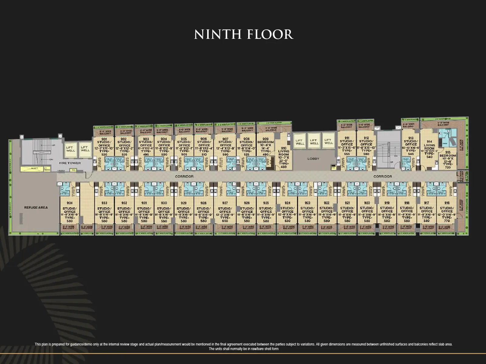 Dasnac Arc ninth floor plan