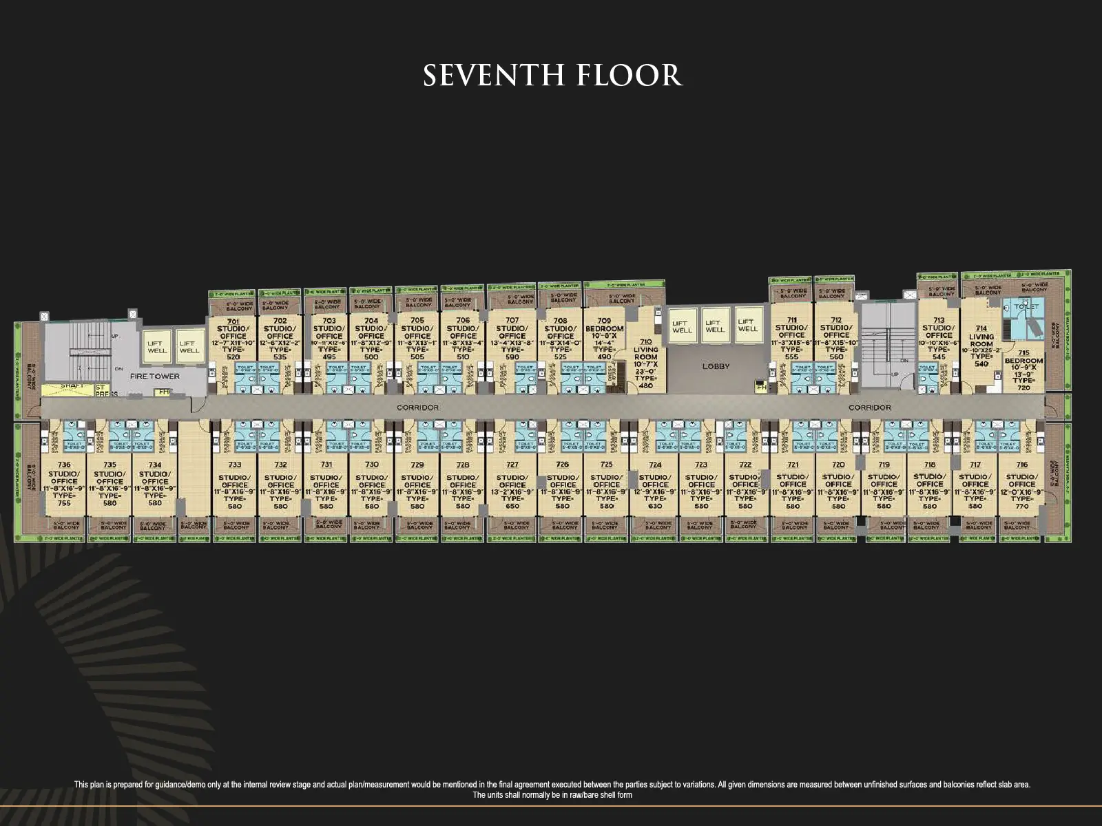 Dasnac Arc seventh floor plan