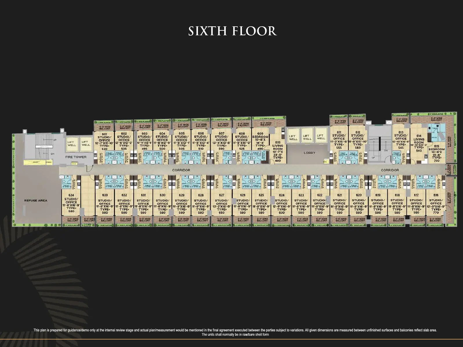 Dasnac Arc sixth floor plan