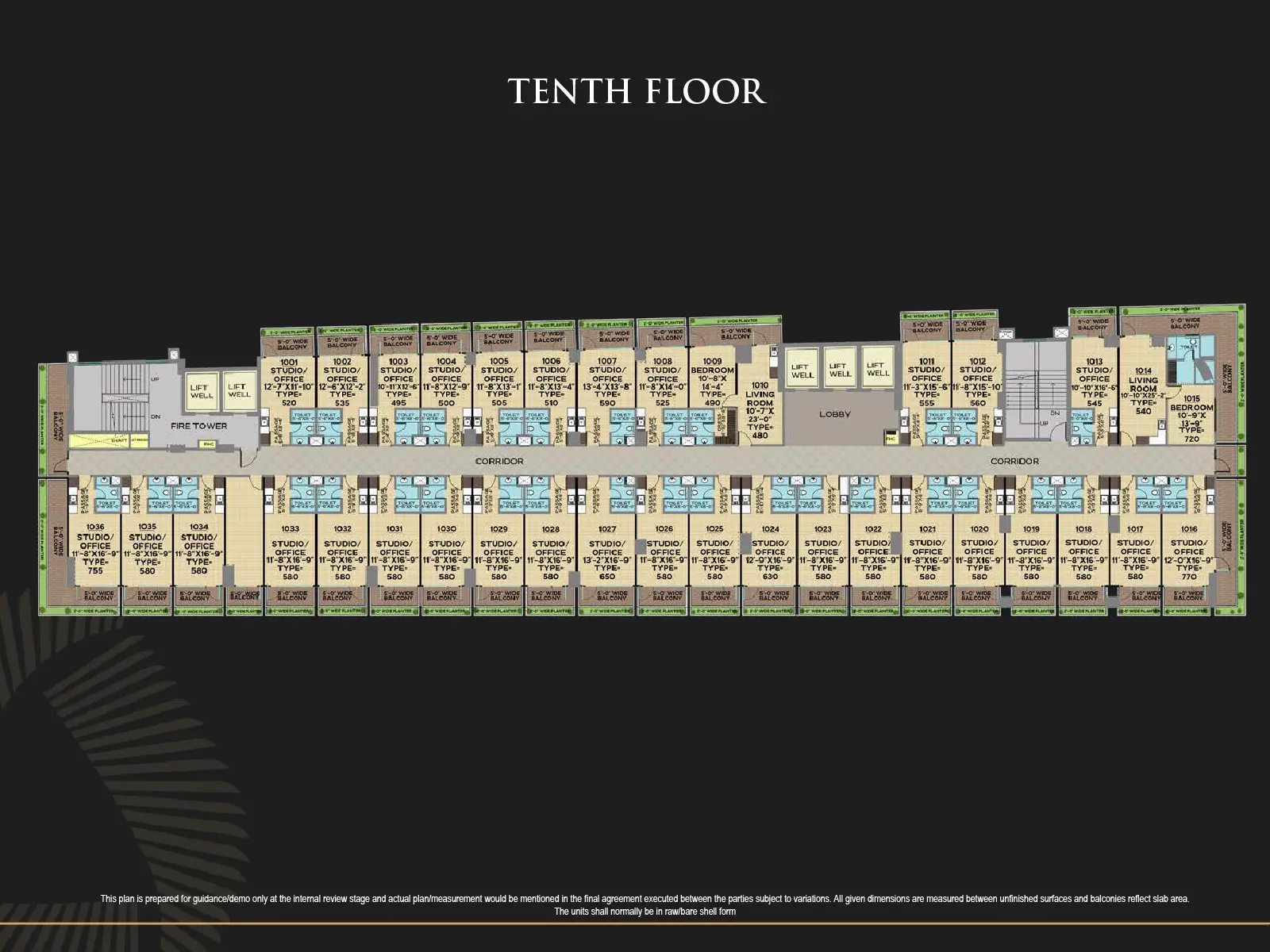 Dasnac Arc tenth floor plan
