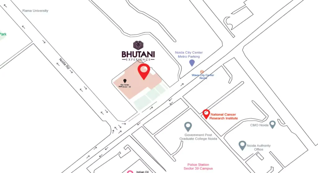 bhutani city center 32 map